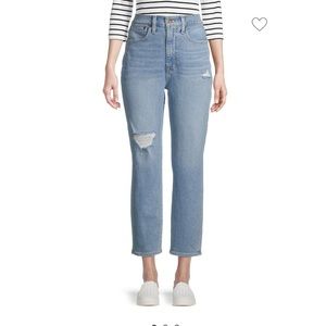 NWT Madewell The Mom Jeans High Rise in Light Blue Wash Size 31